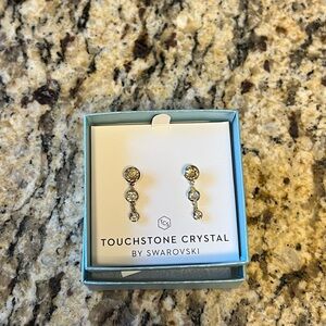 Touchstone Crystal Stud Drop Earrings